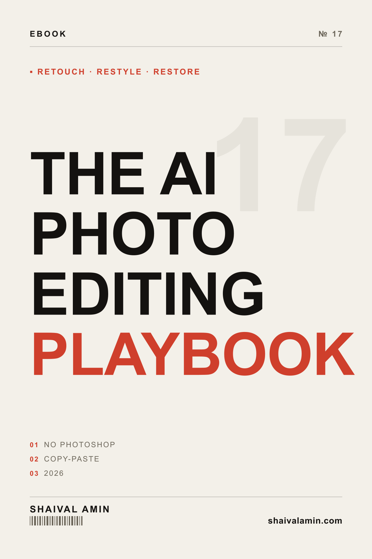 The AI Photo Editing Playbook
